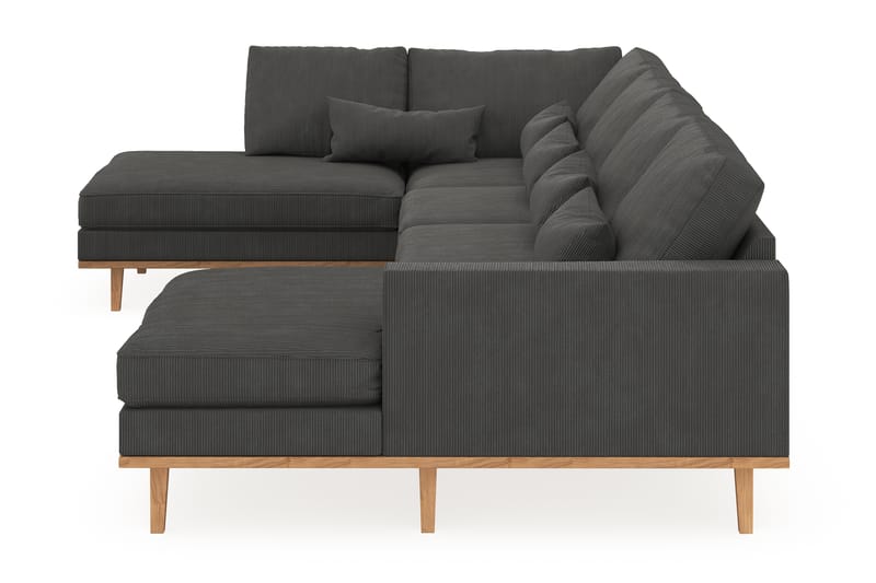 Copenhagen 5-sits Vänstervänd U-formad Soffa med Divan och Schäslong i Manchester - Mörkgrå - Möbler - Soffa - U-soffa