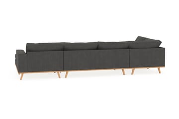 Copenhagen 5-sits Vänstervänd U-formad Soffa med Divan och Schäslong i Manchester - Mörkgrå - Möbler - Soffa - U-soffa