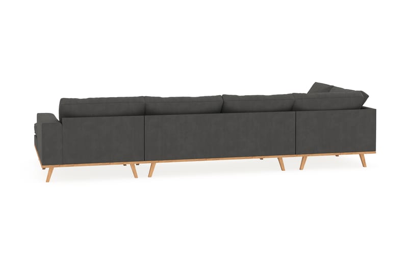 Copenhagen 5-sits Vänstervänd U-formad Soffa med Divan och Schäslong i Manchester - Mörkgrå - Möbler - Soffa - U-soffa