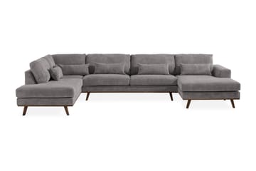 Copenhagen 5-sits Vänstervänd U-formad Soffa med Divan och Schäslong i Manchester - Mörkgrå - Möbler - Soffa - U-soffa