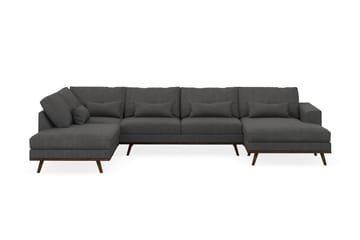Copenhagen 5-sits Vänstervänd U-formad Soffa med Divan och Schäslong i Manchester - Mörkgrå - Möbler - Soffa - U-soffa