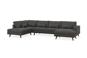Copenhagen 5-sits Vänstervänd U-formad Soffa med Divan och Schäslong i Manchester - Mörkgrå - Möbler - Soffa - U-soffa