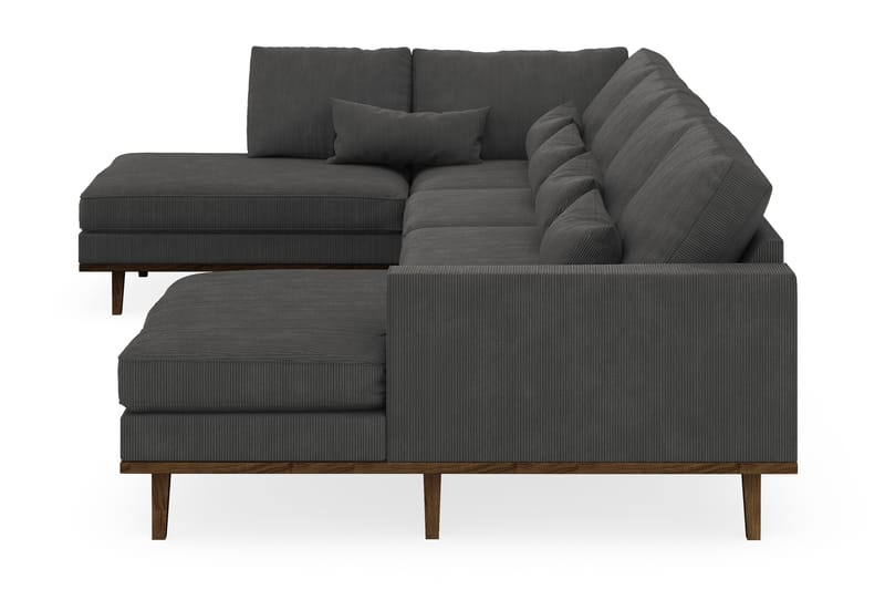 Copenhagen 5-sits Vänstervänd U-formad Soffa med Divan och Schäslong i Manchester - Mörkgrå - Möbler - Soffa - U-soffa