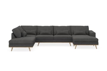 Copenhagen 5-sits Vänstervänd U-formad Soffa med Divan och Schäslong i Manchester - Mörkgrå - Möbler - Soffa - U-soffa