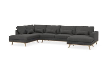 Copenhagen 5-sits Vänstervänd U-formad Soffa med Divan och Schäslong i Manchester - Mörkgrå - Möbler - Soffa - U-soffa