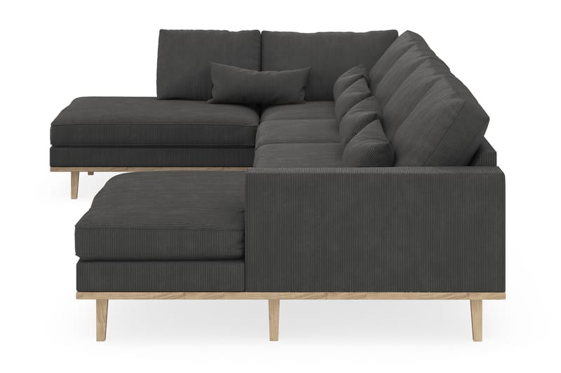 Copenhagen 5-sits Vänstervänd U-formad Soffa med Divan och Schäslong i Manchester - Mörkgrå - Möbler - Soffa - U-soffa