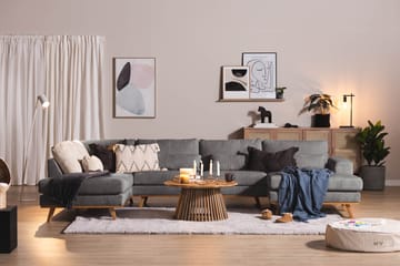 Copenhagen 5-sits Vänstervänd U-formad Soffa med Divan och Schäslong i Manchester - Mörkgrå - Möbler - Soffa - U-soffa