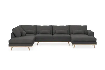 Copenhagen 5-sits Vänstervänd U-formad Soffa med Divan och Schäslong i Manchester - Mörkgrå - Möbler - Soffa - U-soffa