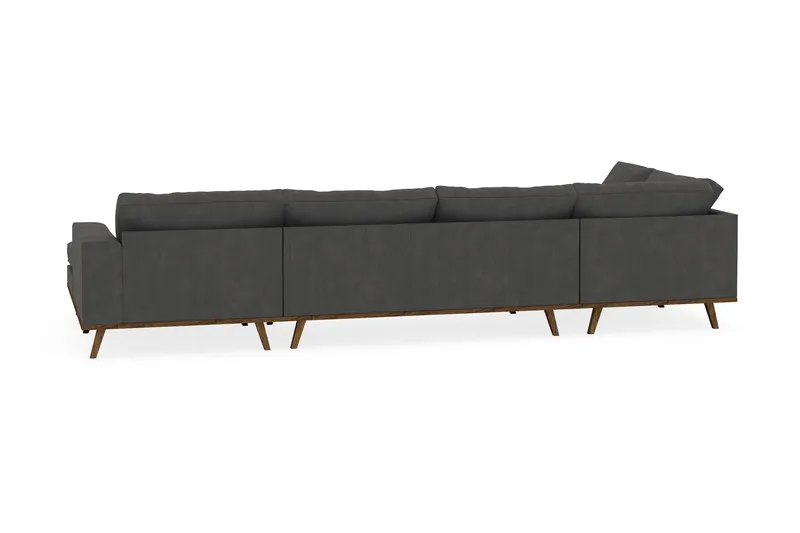 Copenhagen 5-sits Vänstervänd U-formad Soffa med Divan och Schäslong i Manchester - Mörkgrå - Möbler - Soffa - U-soffa
