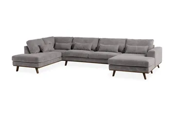 Copenhagen 5-sits Vänstervänd U-formad Soffa med Divan och Schäslong i Manchester - Mörkgrå - Möbler - Soffa - U-soffa