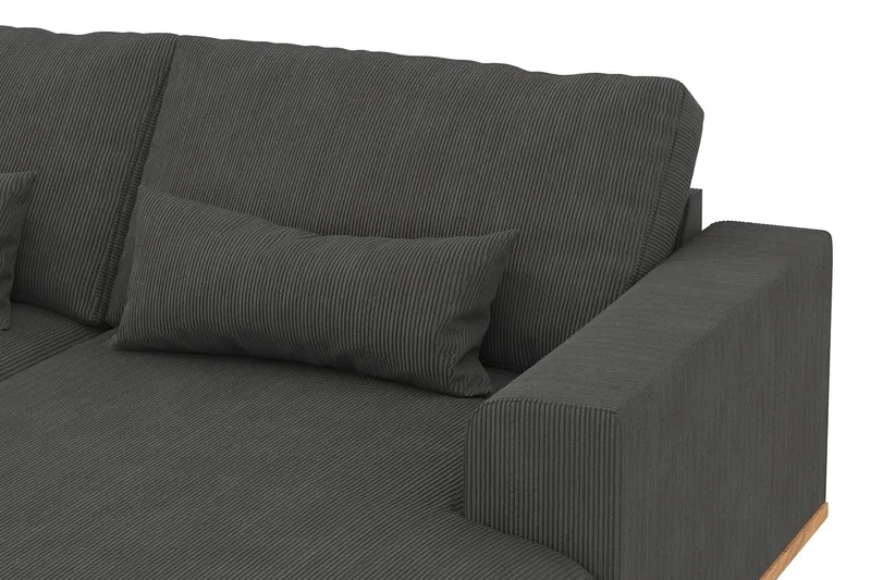 Copenhagen 5-sits Vänstervänd U-formad Soffa med Divan och Schäslong i Manchester - Mörkgrå - Möbler - Soffa - U-soffa