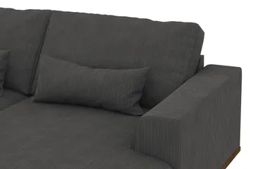 Copenhagen 5-sits Vänstervänd U-formad Soffa med Divan och Schäslong i Manchester - Mörkgrå - Möbler - Soffa - U-soffa