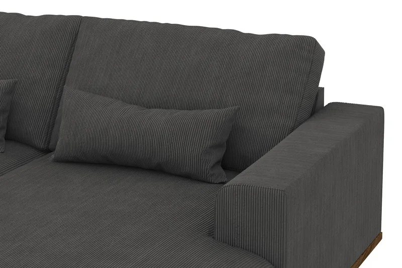 Copenhagen 5-sits Vänstervänd U-formad Soffa med Divan och Schäslong i Manchester - Mörkgrå - Möbler - Soffa - U-soffa
