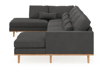 Copenhagen 5-sits Vänstervänd U-formad Soffa med Divan och Schäslong i Manchester - Mörkgrå - Möbler - Soffa - U-soffa