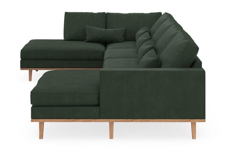Copenhagen 5-sits Vänstervänd U-formad Soffa med Divan och Schäslong i Manchester - Mörkgrön - Möbler - Soffa - U-soffa