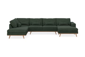 Copenhagen 5-sits Vänstervänd U-formad Soffa med Divan och Schäslong i Manchester - Mörkgrön - Möbler - Soffa - U-soffa