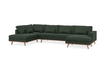 Copenhagen 5-sits Vänstervänd U-formad Soffa med Divan och Schäslong i Manchester - Mörkgrön - Möbler - Soffa - U-soffa