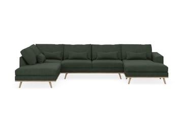 Copenhagen 5-sits Vänstervänd U-formad Soffa med Divan och Schäslong i Manchester - Mörkgrön - Möbler - Soffa - U-soffa