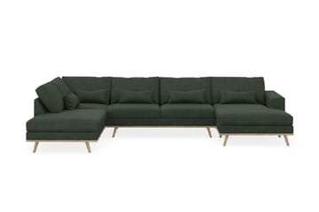 Copenhagen 5-sits Vänstervänd U-formad Soffa med Divan och Schäslong i Manchester - Mörkgrön - Möbler - Soffa - U-soffa