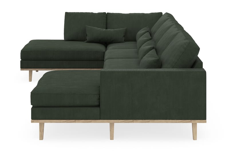 Copenhagen 5-sits Vänstervänd U-formad Soffa med Divan och Schäslong i Manchester - Mörkgrön - Möbler - Soffa - U-soffa