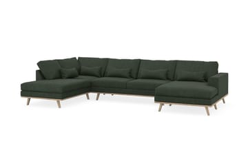 Copenhagen 5-sits Vänstervänd U-formad Soffa med Divan och Schäslong i Manchester - Mörkgrön - Möbler - Soffa - U-soffa