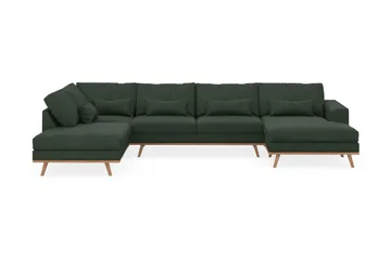 Copenhagen 5-sits Vänstervänd U-formad Soffa med Divan och Schäslong i Manchester - Mörkgrön - Möbler - Soffa - U-soffa