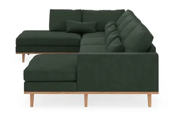 Copenhagen 5-sits Vänstervänd U-formad Soffa med Divan och Schäslong i Manchester - Mörkgrön - Möbler - Soffa - U-soffa