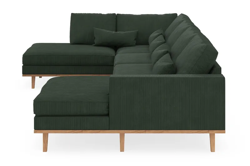 Copenhagen 5-sits Vänstervänd U-formad Soffa med Divan och Schäslong i Manchester - Mörkgrön - Möbler - Soffa - U-soffa