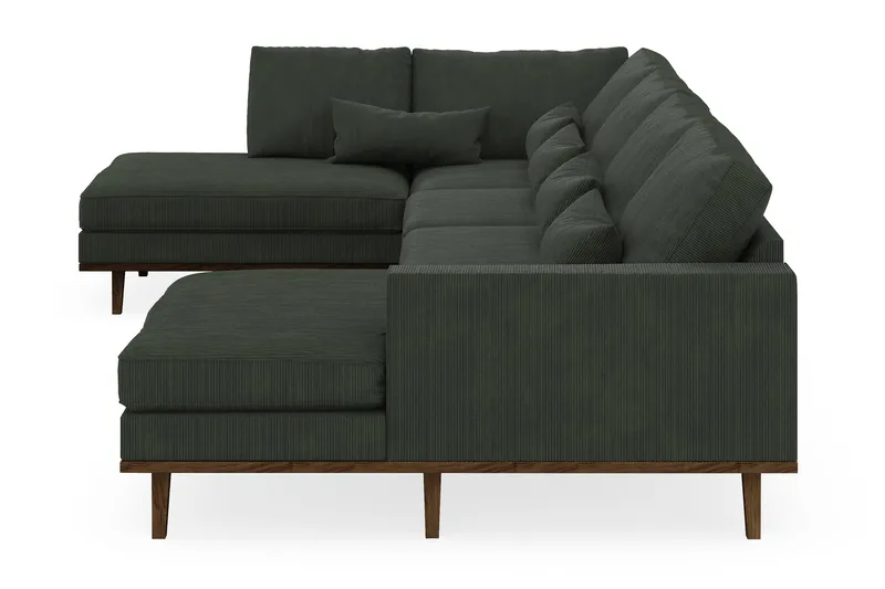 Copenhagen 5-sits Vänstervänd U-formad Soffa med Divan och Schäslong i Manchester - Mörkgrön - Möbler - Soffa - U-soffa
