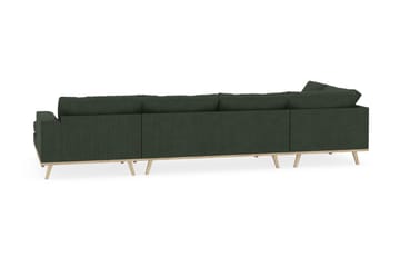 Copenhagen 5-sits Vänstervänd U-formad Soffa med Divan och Schäslong i Manchester - Mörkgrön - Möbler - Soffa - U-soffa