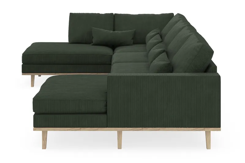 Copenhagen 5-sits Vänstervänd U-formad Soffa med Divan och Schäslong i Manchester - Mörkgrön - Möbler - Soffa - U-soffa