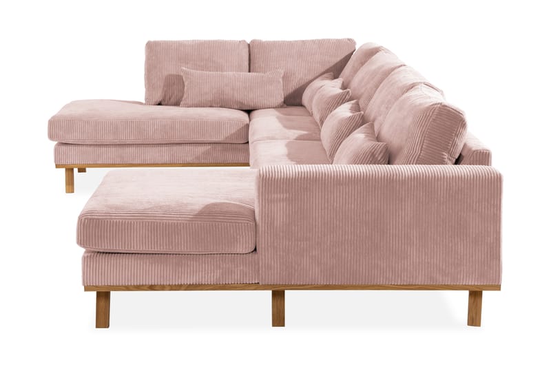 Copenhagen 5-sits Vänstervänd U-formad Soffa med Divan och Schäslong i Manchester - Rosa - Möbler - Soffa - U-soffa
