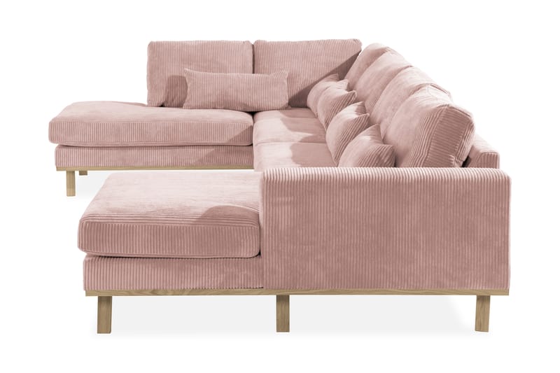 Copenhagen 5-sits Vänstervänd U-formad Soffa med Divan och Schäslong i Manchester - Rosa - Möbler - Soffa - U-soffa