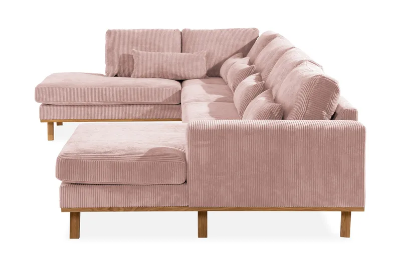 Copenhagen 5-sits Vänstervänd U-formad Soffa med Divan och Schäslong i Manchester - Rosa - Möbler - Soffa - U-soffa