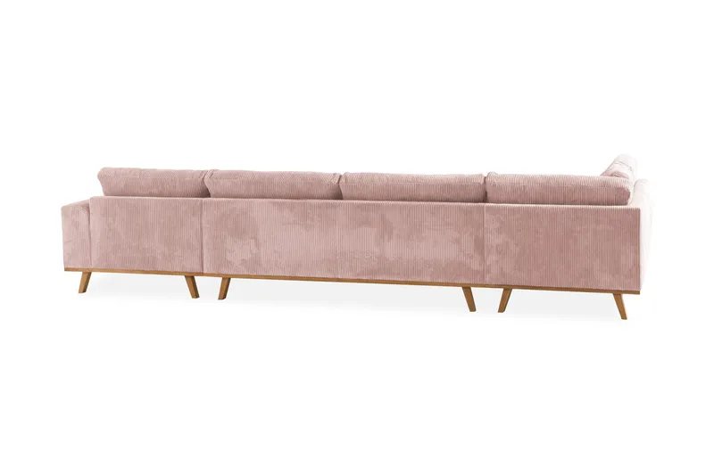 Copenhagen 5-sits Vänstervänd U-formad Soffa med Divan och Schäslong i Manchester - Rosa - Möbler - Soffa - U-soffa