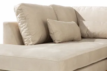 Copenhagen 5-sits Vänstervänd U-formad Soffa med Divan och Schäslong i Sammet - Beige - Möbler - Soffa - U-soffa