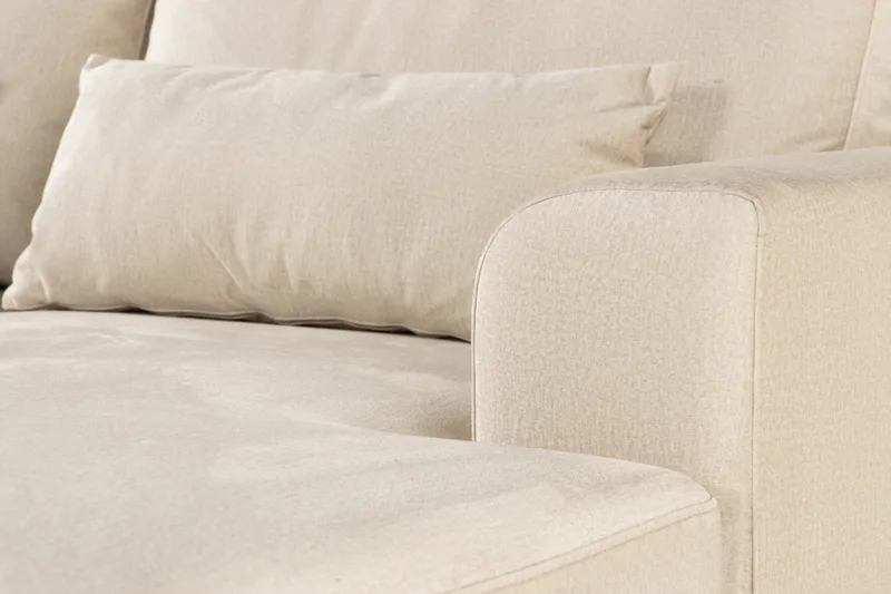 Copenhagen 5-sits Vänstervänd U-formad Soffa med Divan och Schäslong i Sammet - Beige - Möbler - Soffa - U-soffa