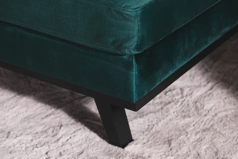 Copenhagen 5-sits Vänstervänd U-formad Soffa med Divan och Schäslong i Sammet - Grön - Möbler - Soffa - U-soffa