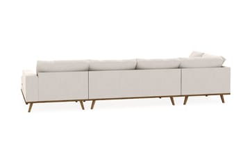 Copenhagen 5-sits Vänstervänd U-formad Soffa med Divan och Schäslong i Sammet - Krämvit - Möbler - Soffa - U-soffa