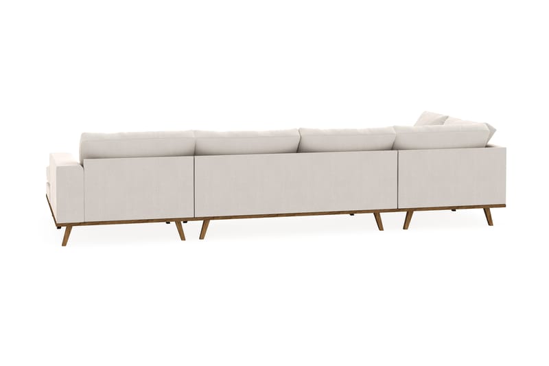 Copenhagen 5-sits Vänstervänd U-formad Soffa med Divan och Schäslong i Sammet - Krämvit - Möbler - Soffa - U-soffa