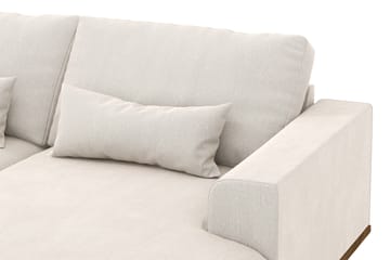 Copenhagen 5-sits Vänstervänd U-formad Soffa med Divan och Schäslong i Sammet - Krämvit - Möbler - Soffa - U-soffa