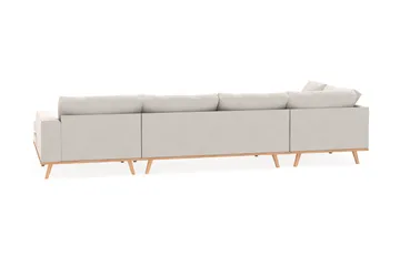 Copenhagen 5-sits Vänstervänd U-formad Soffa med Divan och Schäslong i Sammet - Krämvit - Möbler - Soffa - U-soffa