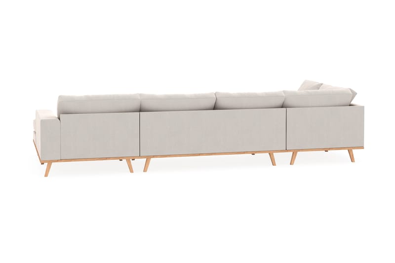 Copenhagen 5-sits Vänstervänd U-formad Soffa med Divan och Schäslong i Sammet - Krämvit - Möbler - Soffa - U-soffa