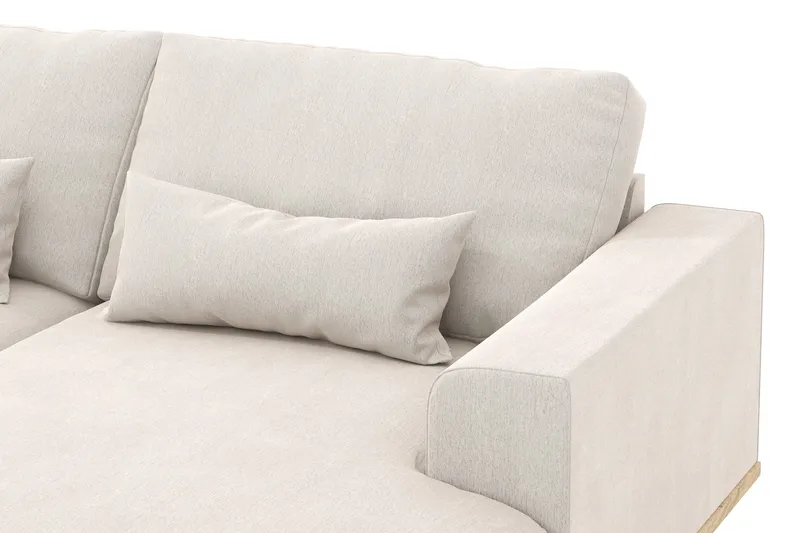 Copenhagen 5-sits Vänstervänd U-formad Soffa med Divan och Schäslong i Sammet - Krämvit - Möbler - Soffa - U-soffa