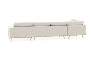 Copenhagen 5-sits Vänstervänd U-formad Soffa med Divan och Schäslong i Sammet - Krämvit - Möbler - Soffa - U-soffa