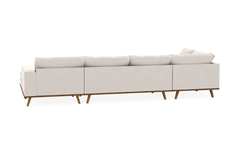 Copenhagen 5-sits Vänstervänd U-formad Soffa med Divan och Schäslong i Sammet - Krämvit - Möbler - Soffa - U-soffa