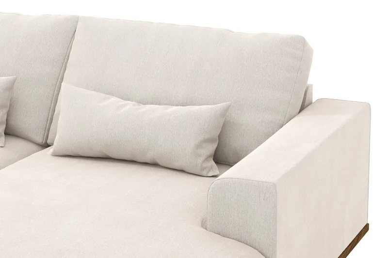 Copenhagen 5-sits Vänstervänd U-formad Soffa med Divan och Schäslong i Sammet - Krämvit - Möbler - Soffa - U-soffa