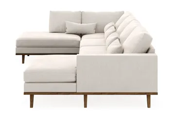 Copenhagen 5-sits Vänstervänd U-formad Soffa med Divan och Schäslong i Sammet - Krämvit - Möbler - Soffa - U-soffa