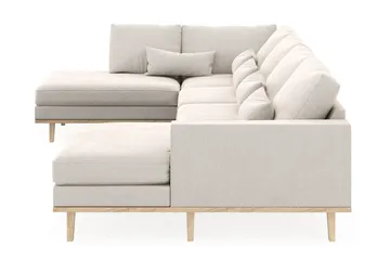 Copenhagen 5-sits Vänstervänd U-formad Soffa med Divan och Schäslong i Sammet - Krämvit - Möbler - Soffa - U-soffa
