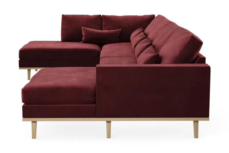 Copenhagen 5-sits Vänstervänd U-formad Soffa med Divan och Schäslong i Sammet - Lila - Möbler - Soffa - U-soffa
